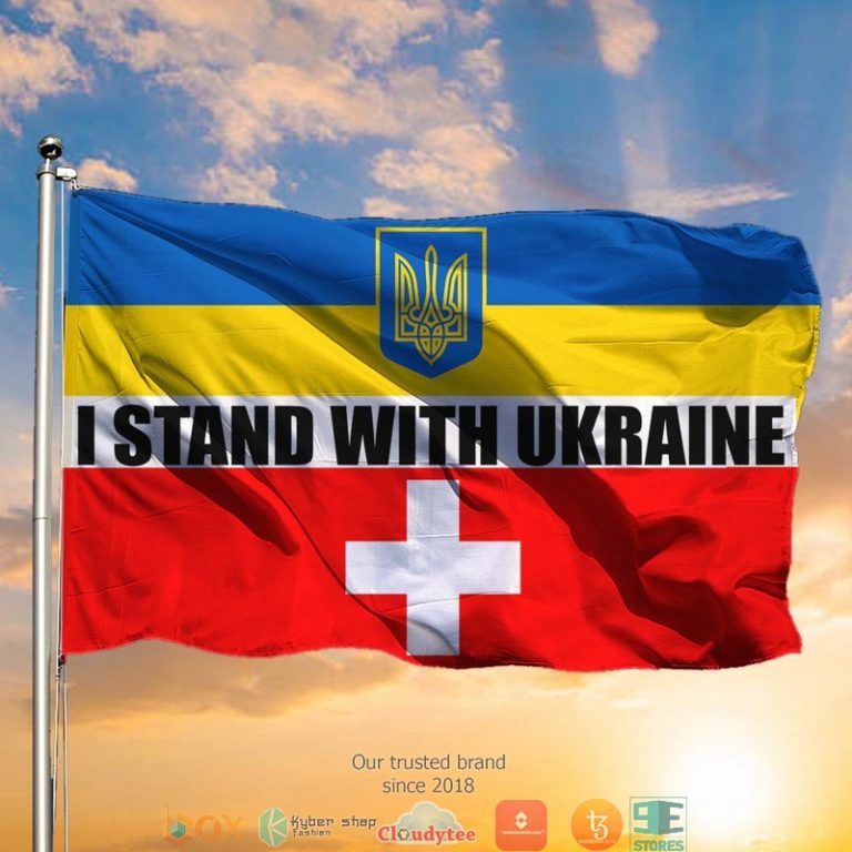 Switzerland I Stand With Ukraine Flag