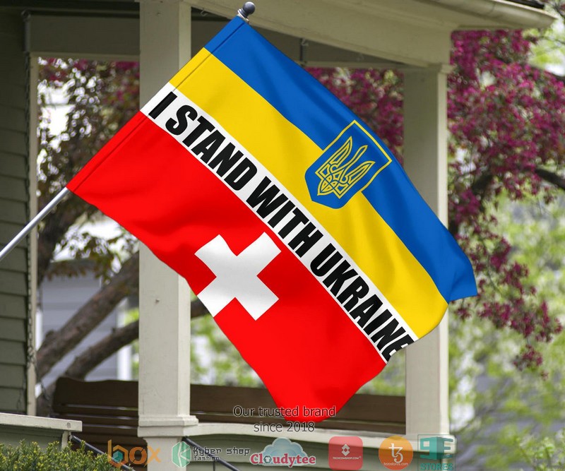 Switzerland I Stand With Ukraine Flag 1 2