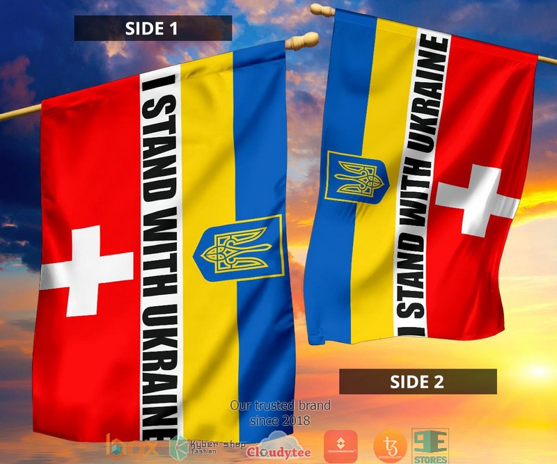 Switzerland I Stand With Ukraine Flag 1 2 3 4