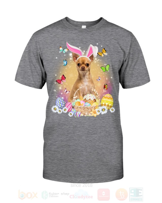 Tan Chihuahua Easter Bunny Butterfly 2D Hoodie Shirt