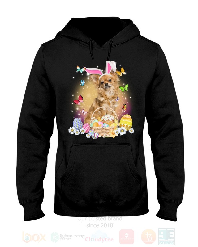 Tan Long Haired Chihuahua Easter Bunny Butterfly 2D Hoodie Shirt 1 2 3 4 5 6 7 8 9 10 11 12 13 14 15