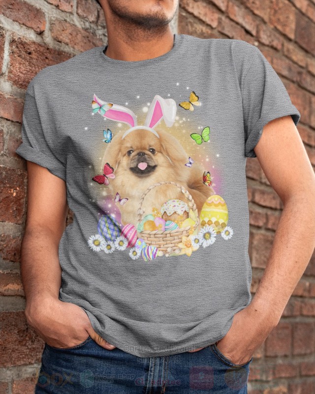 Tan Pekingese Easter Bunny Butterfly 2D Hoodie Shirt 1 2 3