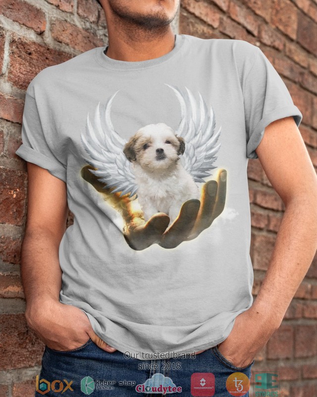 Teddy Bear Dog Golden Hand Heaven Wings 2d shirt hoodie 1