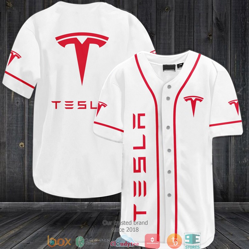 Tesla Jersey Baseball Shirt