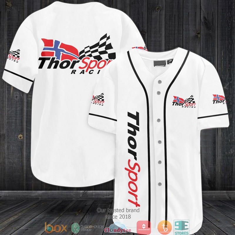 ThorSport Racing Car Team Jersey Baseball Shirt