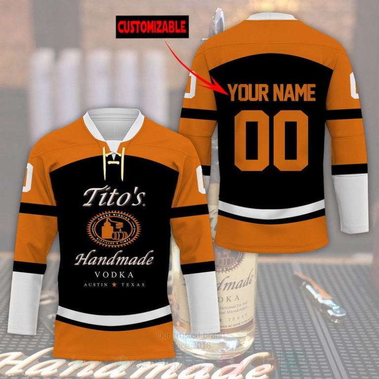 Titos Handmade Vodka Personalized Hockey Jersey Shirt