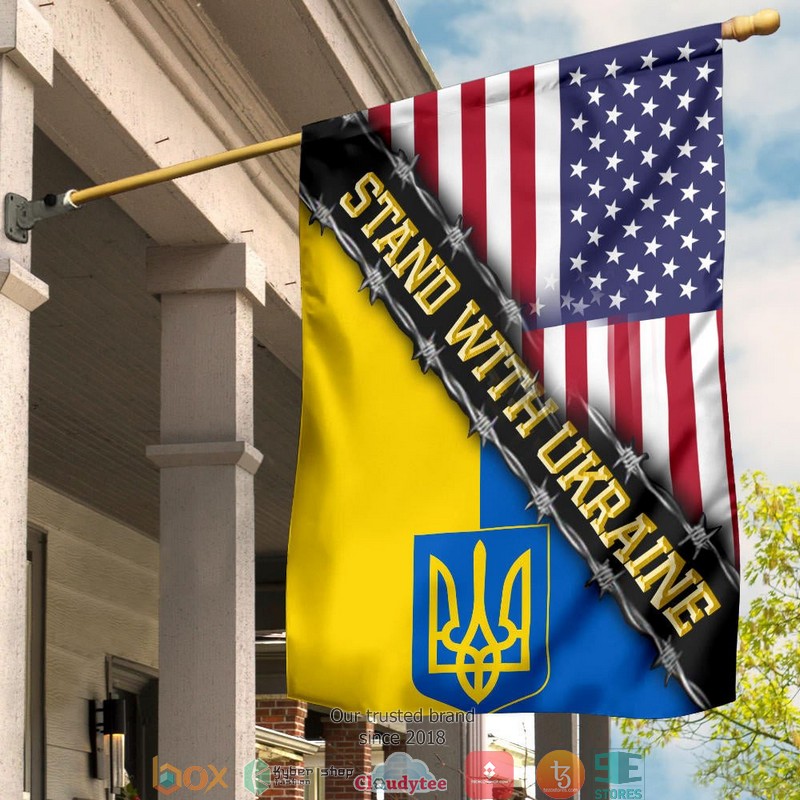 USA Stand With Ukraine Flag