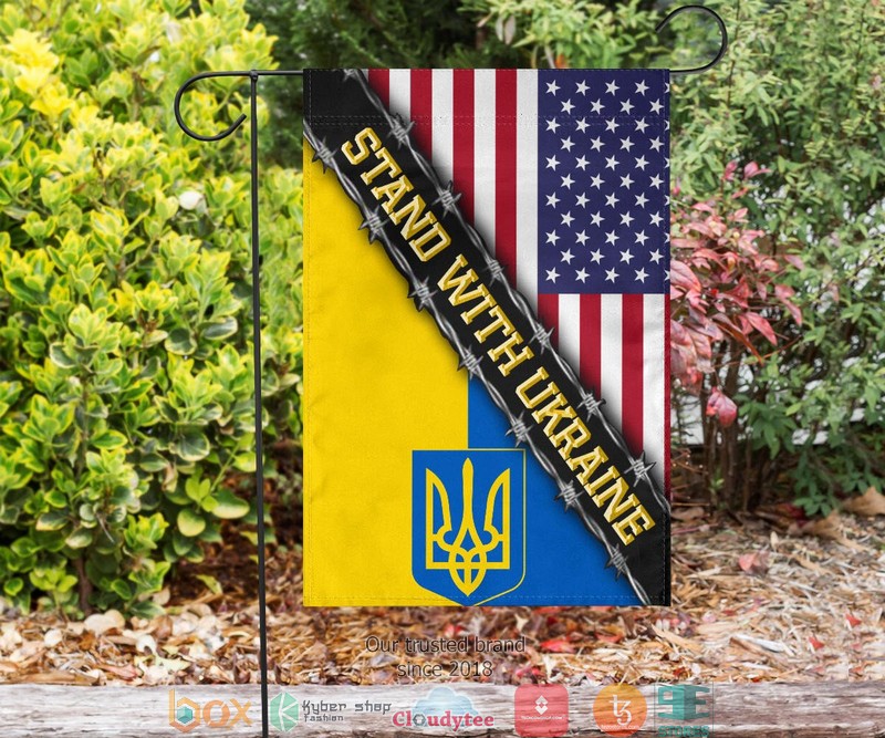 USA Stand With Ukraine Flag 1