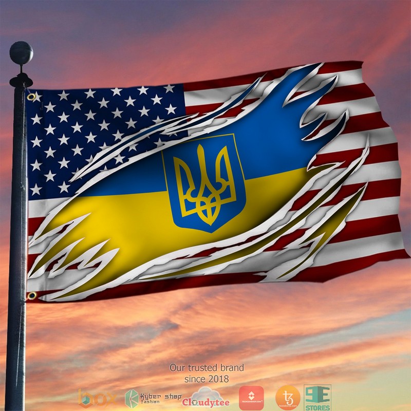 Ukrainian Inside American Flag