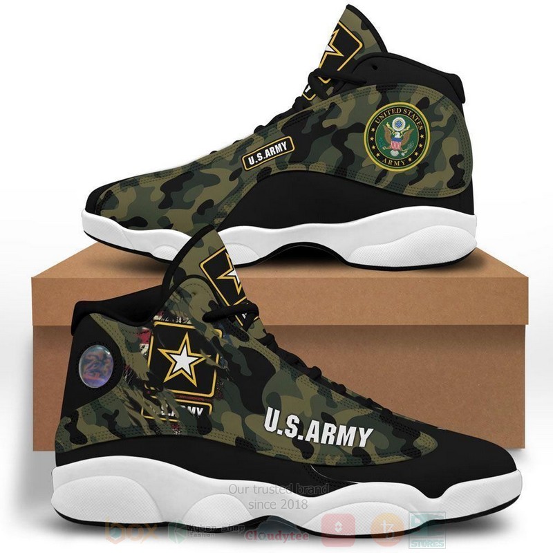 Us Army Camo Air Jordan 13 Shoes