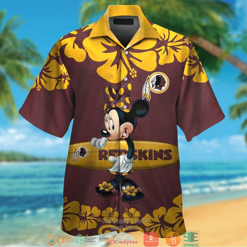 Washington Redskins Minnie Mouse Hawaiian Shirt Short
