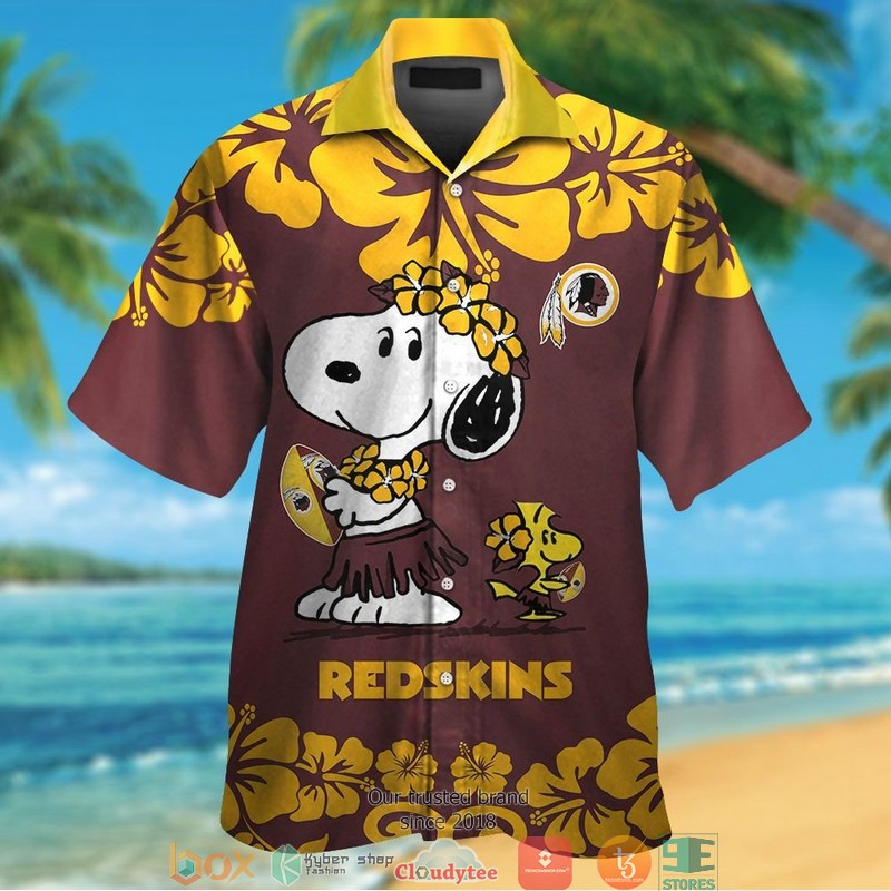 Washington Redskins Snoopy Hawaiian Shirt Short
