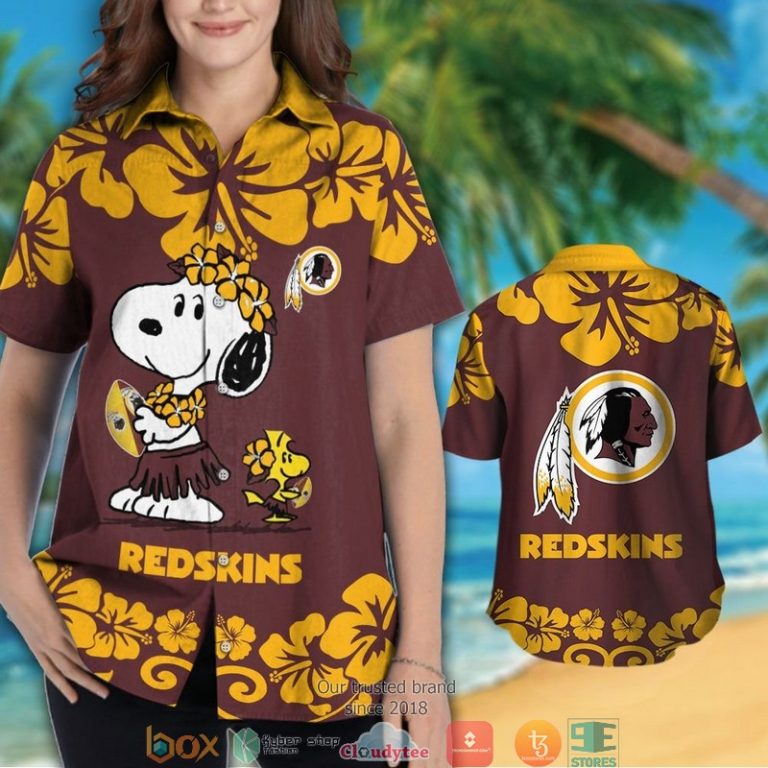 Washington Redskins Snoopy Hawaiian Shirt Short 1 2