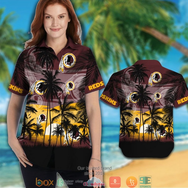Washington Redskins Sunset Hawaiian Shirt short 1 2
