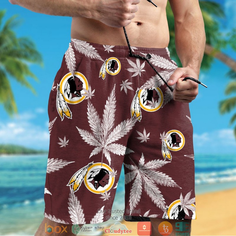 Washington Redskins cannabis Hawaiian Shirt short 1 2 3 4