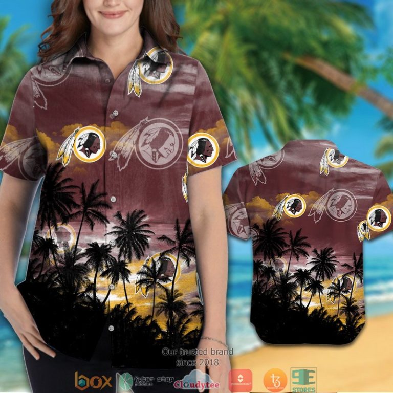 Washington Redskins coconut island Hawaiian Shirt Short 1 2