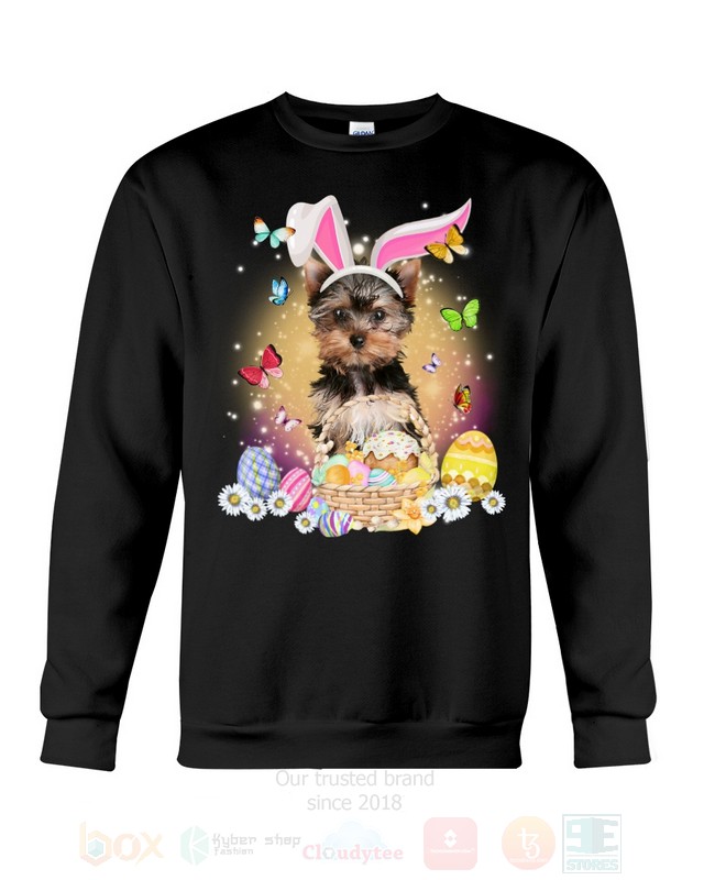 Yorkshire Terrier Baby Easter Bunny Butterfly 2D Hoodie Shirt 1 2 3 4 5 6 7 8 9 10 11 12