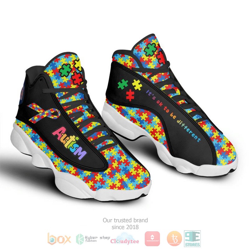 Autism Awareness colorfull Air Jordan 13 shoes