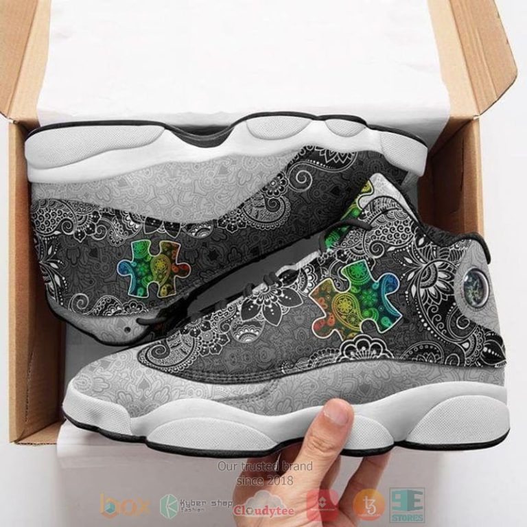 Autism Puzzle Mandala Paisley Air Jordan 13 shoes