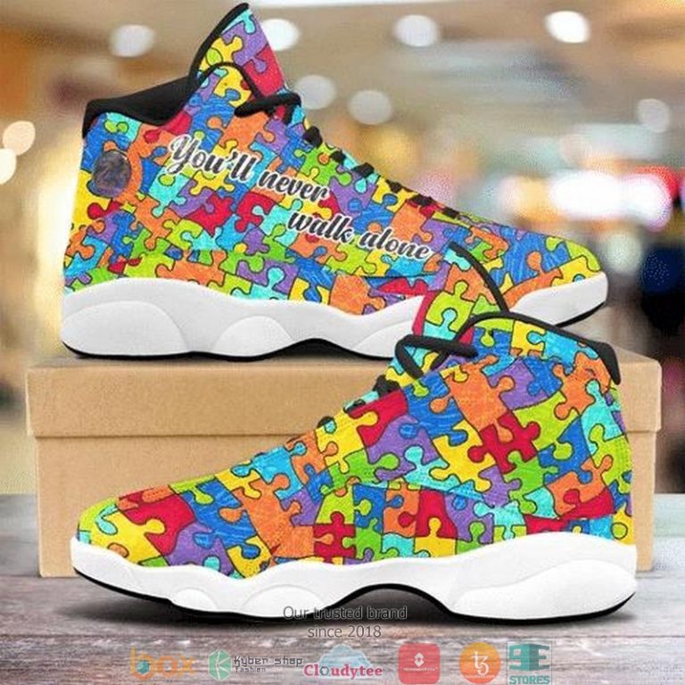 Autism Youll Never Walk Alone Air Jordan 13 Sneaker Shoes