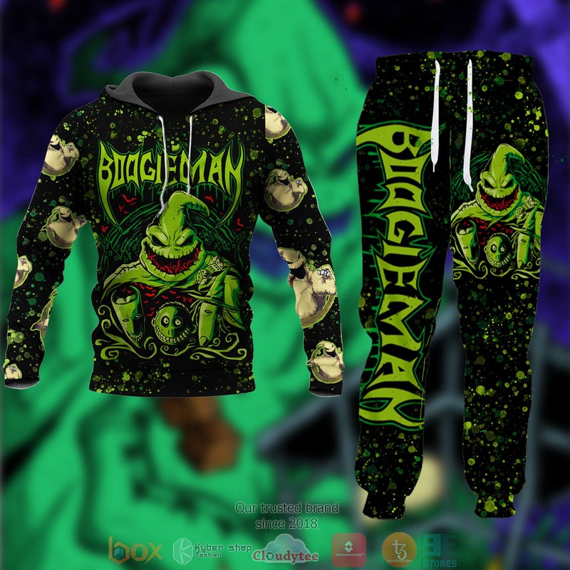 Boogieman Black green 3d hoodie sweatpants