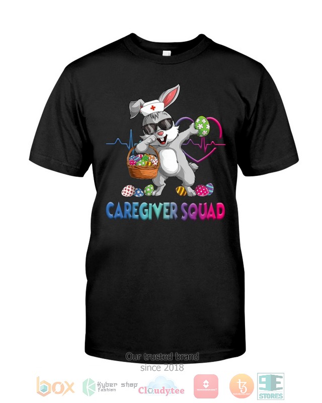 Caregiver Squad Bunny Dabbing shirt hoodie 1 2 3 4 5 6