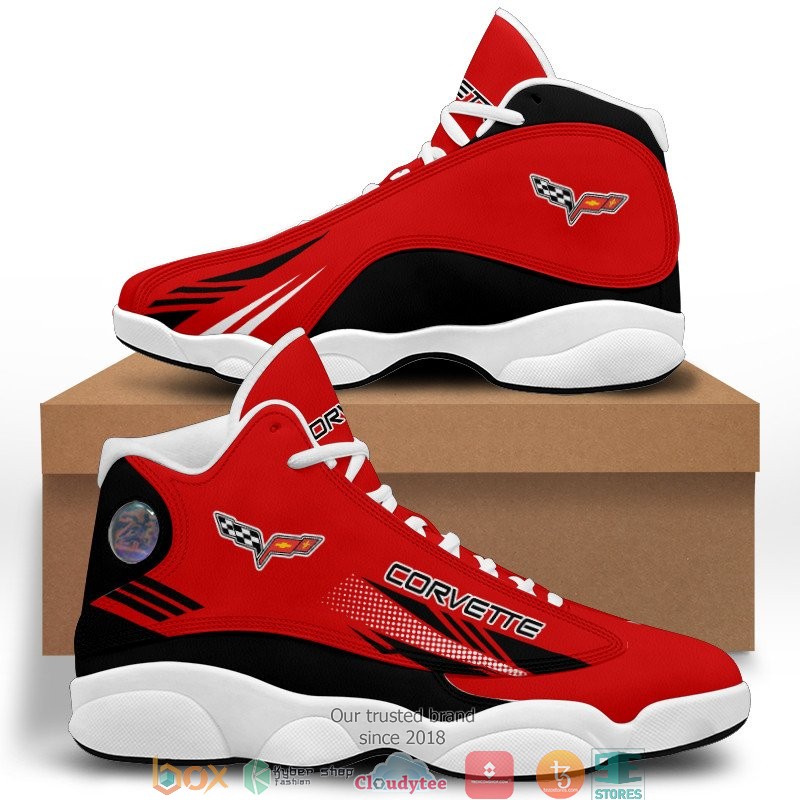 Chevrolet Corvette Red Air Jordan 13 Sneaker Shoes 1 2