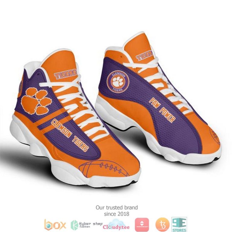 Clemson Tigers NCAA Football Air Jordan 13 Sneaker Shoes