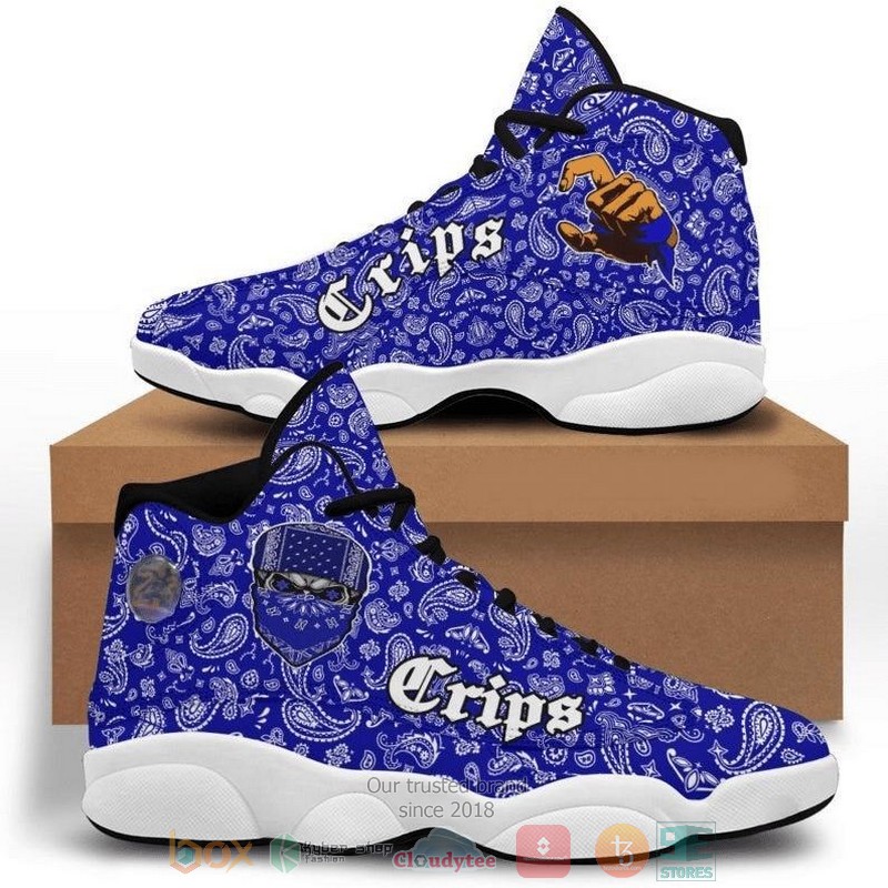 Crips Gang Skull Air Jordan 13 shoes