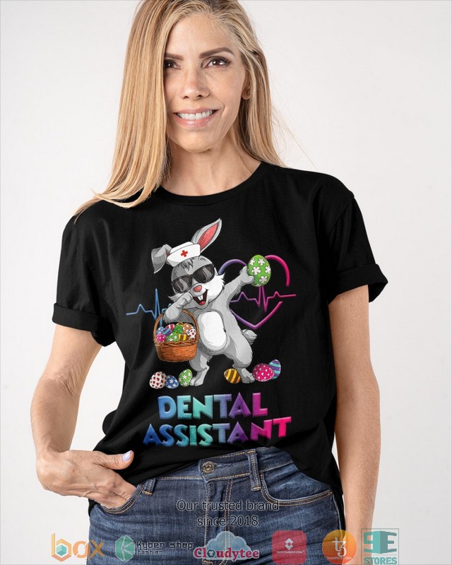 Dabbing Bunny Dental Assistant shirt hoodie 1