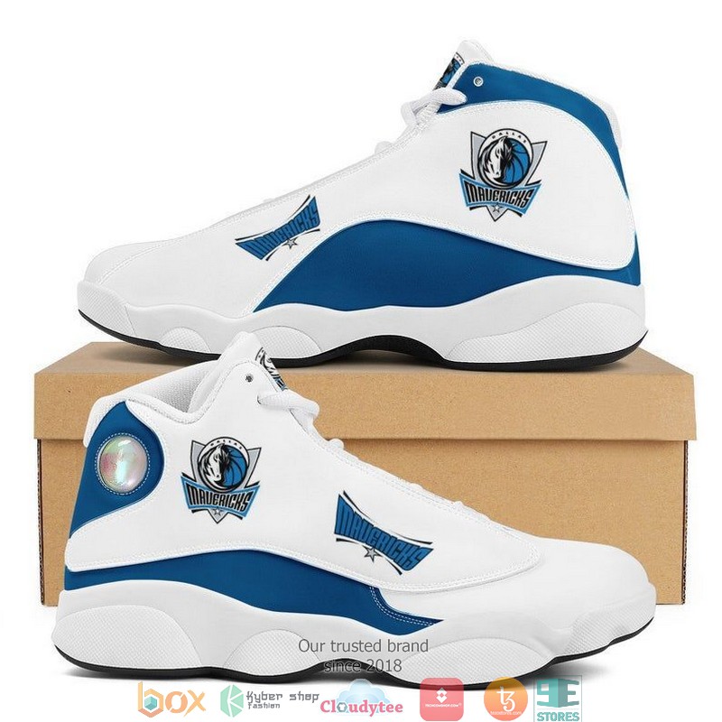 Dallas Mavericks NBA football team big logo Air Jordan 13 Sneaker Shoes