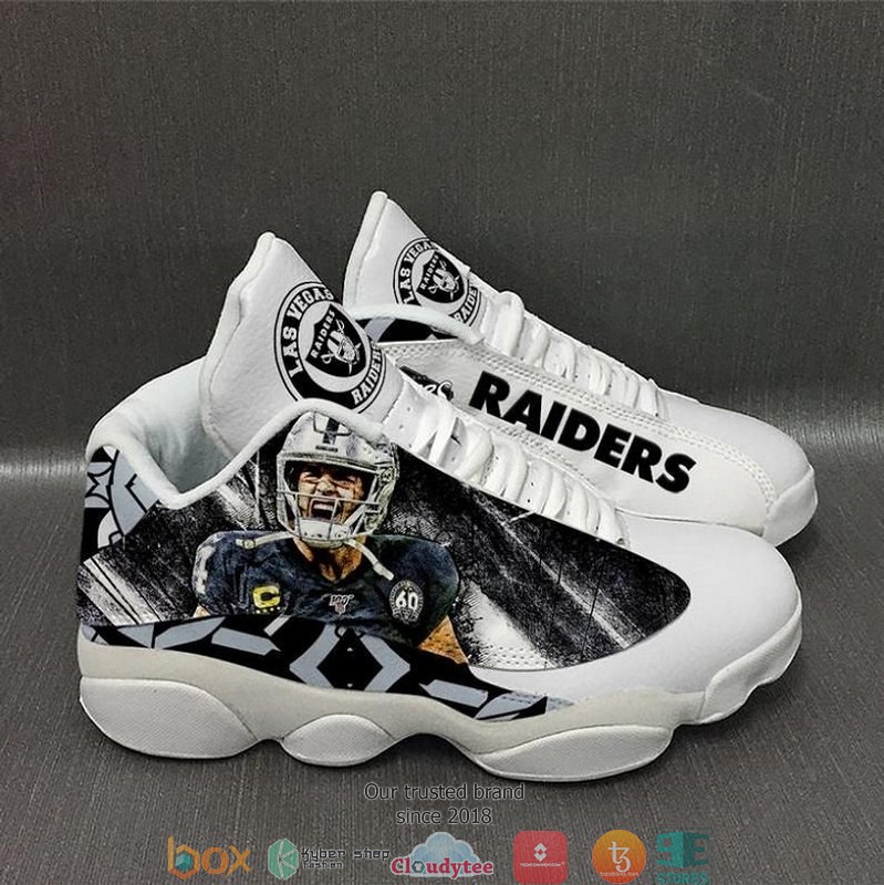 Derek Carr Las Vegas Raiders NFL Football Team Air Jordan 13 Sneaker Shoes