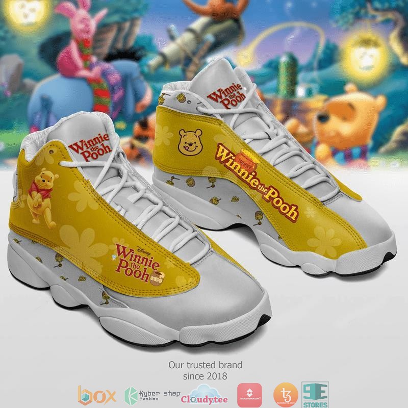 Disney The Pooh Disney Winnie The Pooh Leather Air Jordan 13 Sneaker Shoes