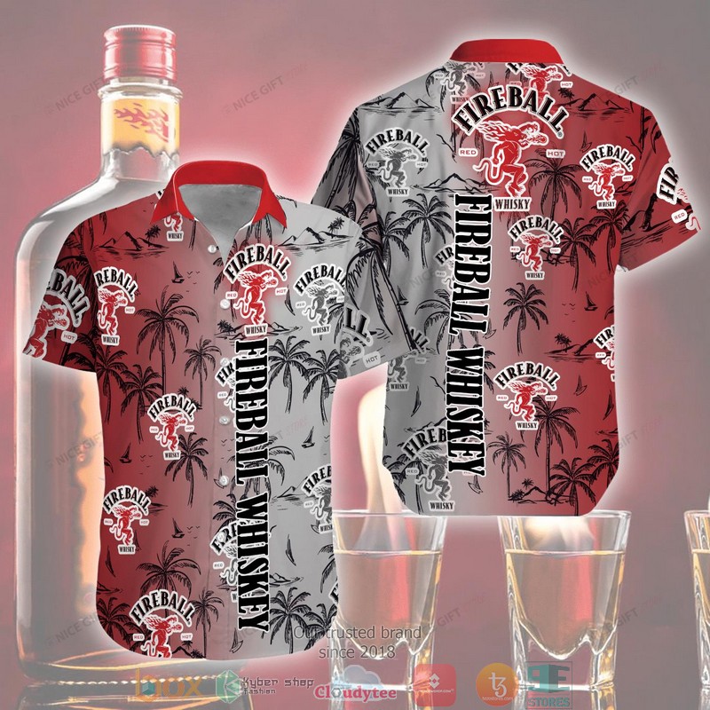 Fireball Whisky Coconut 3D Hawaii Shirt