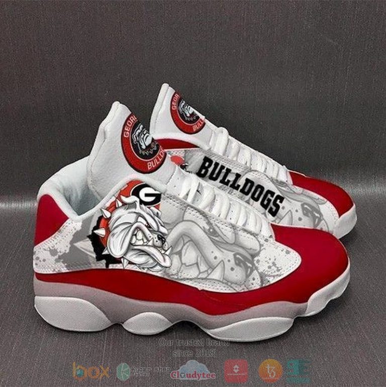 Georgia Bulldogs football NCAA team football logo Air Jordan 13 shoes