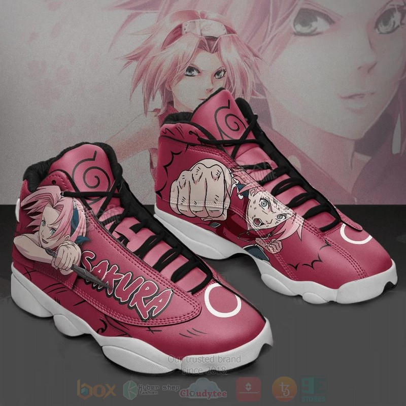Haruno Sakura Naruto Custom Anime Air Jordan 13 Shoes