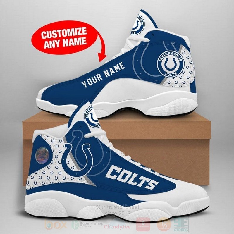 Indianapolis Colts NFL Custom Name Air Jordan 13 Shoes