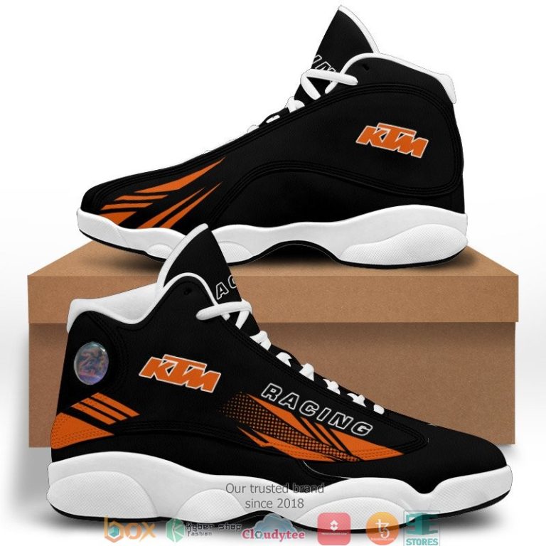 KTM Racing black Air Jordan 13 Sneaker Shoes 1 2