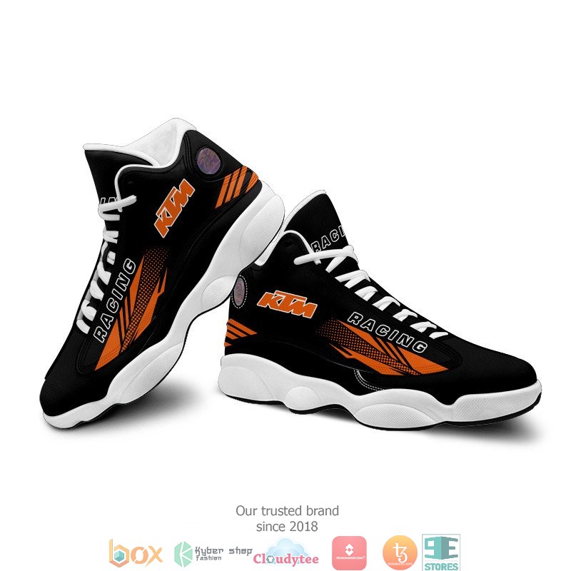 KTM Racing black Air Jordan 13 Sneaker Shoes 1 2 3