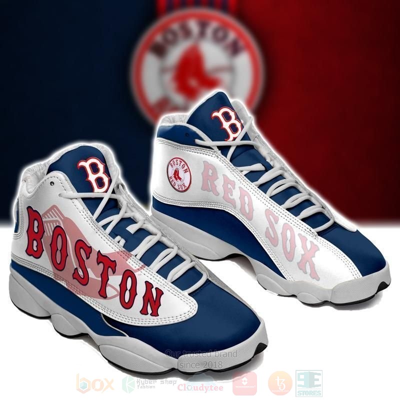 MLB Boston Red Sox Teams Big Logo Air Jordan 13 Shoes