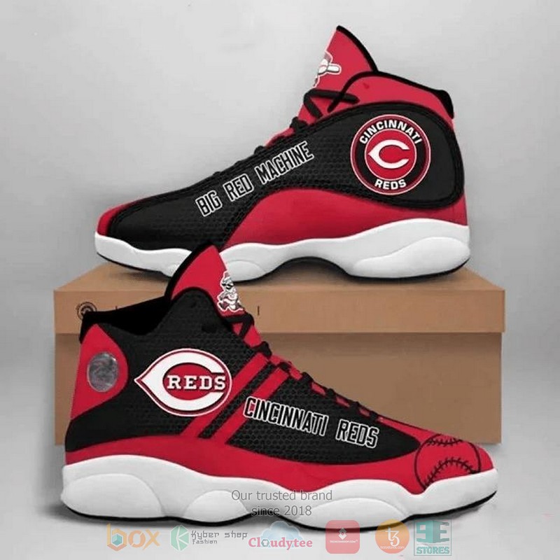MLB Cincinnati Reds team logo Air Jordan 13 shoes
