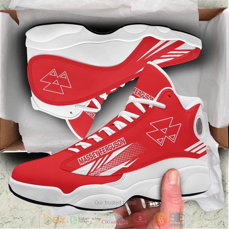 Massey Ferguson red Air Jordan 13 shoes