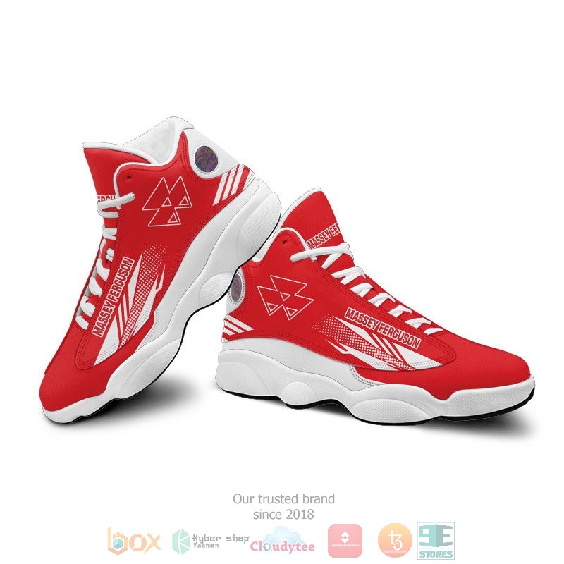 Massey Ferguson red Air Jordan 13 shoes 1 2 3