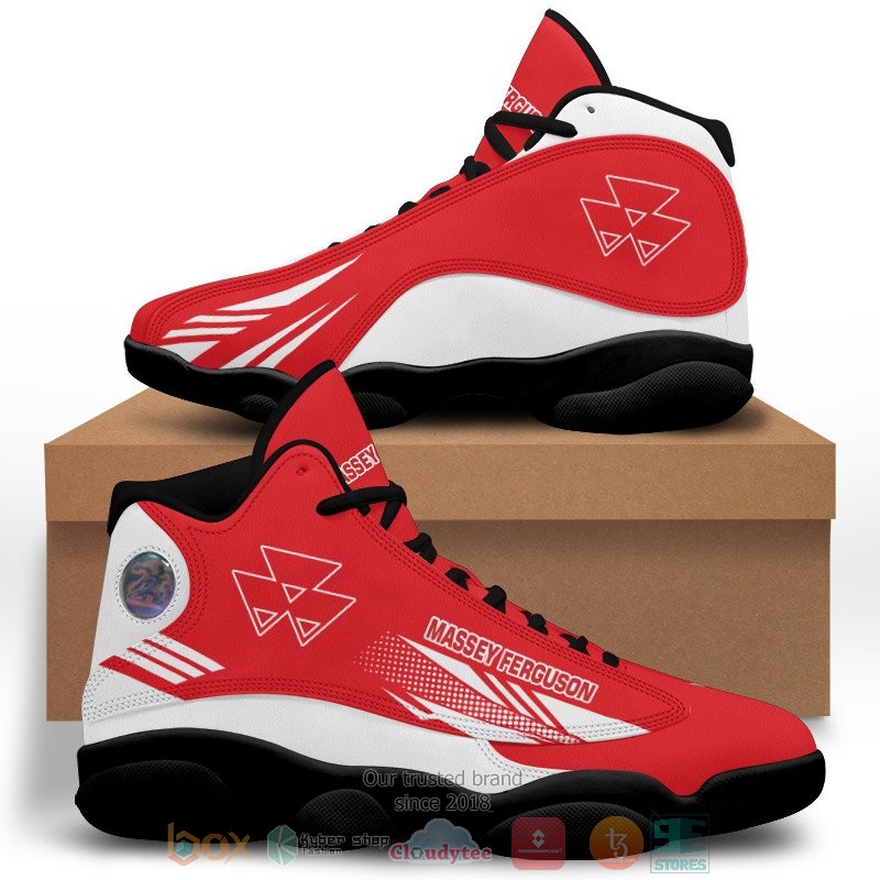 Massey Ferguson red Air Jordan 13 shoes 1 2 3 4 5 6