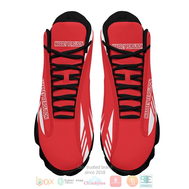 Massey Ferguson red Air Jordan 13 shoes 1 2 3 4 5 6 7 8