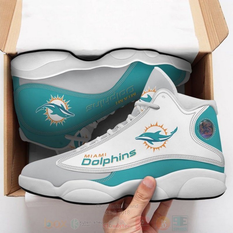 Miami Dolphins Football NFL Air Jordan 13 Shoes