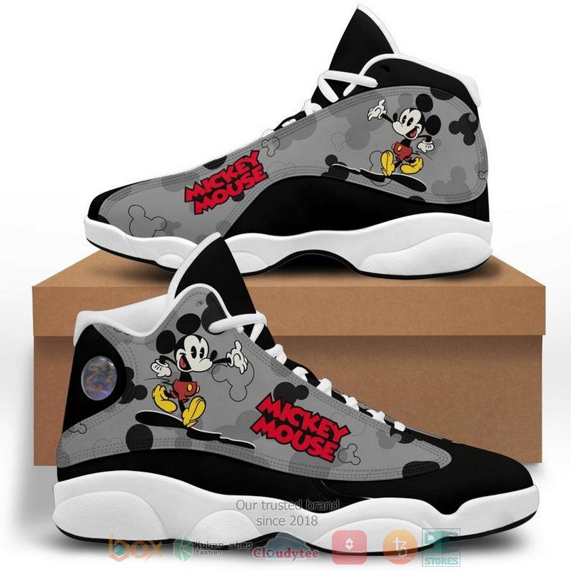 Mickey Mouse grey black Air Jordan 13 shoes