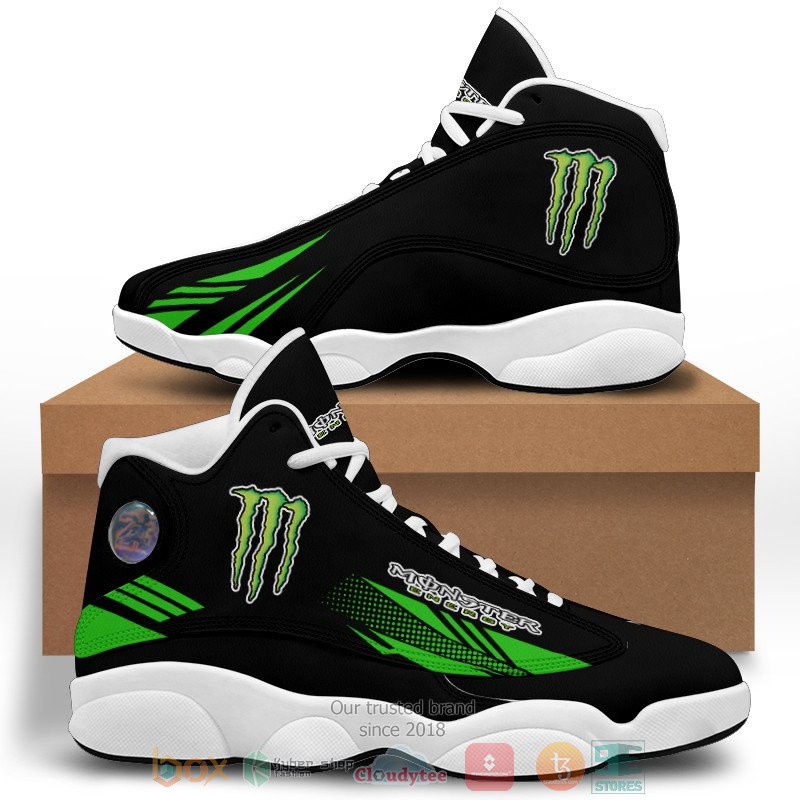Monster Energy black Air Jordan 13 shoes 1 2