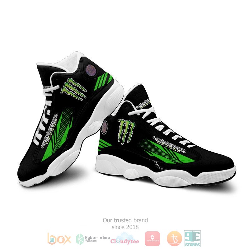 Monster Energy black Air Jordan 13 shoes 1 2 3