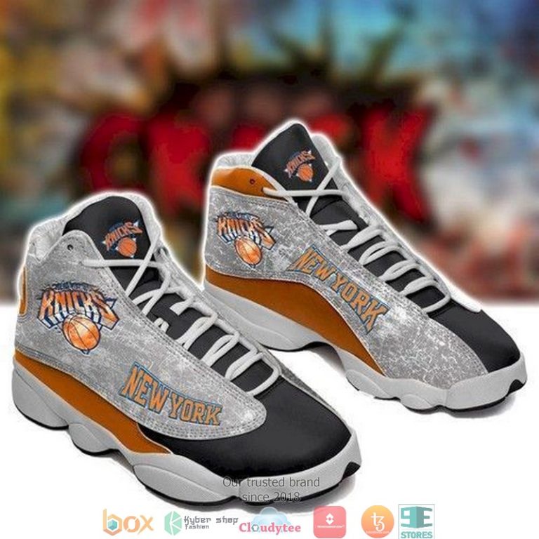 New York Knicks NBA football teams big logo Air Jordan 13 Sneaker Shoes